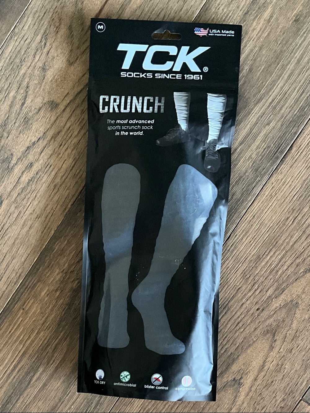 TCK Crunch Men's Black Athletic Scrunch Socks